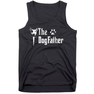 The Dogfather Bull Terrier Dad FatherS Day Gift Tank Top