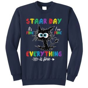 Test Day Black Cat Teacher Student Staar Testing Day Sweatshirt