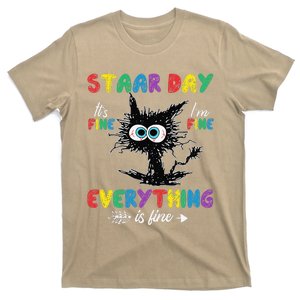 Test Day Black Cat Teacher Student Staar Testing Day T-Shirt