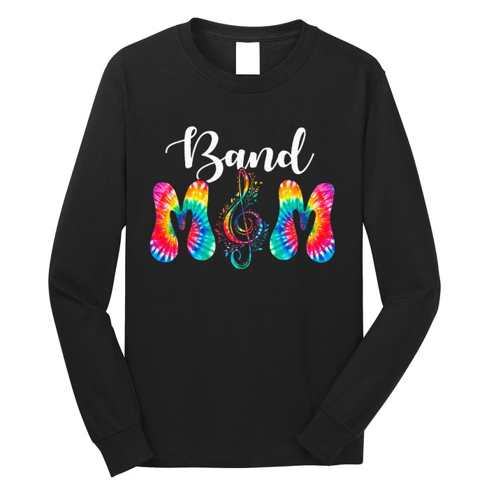 Tie Dye Band Mom Cool Mom MotherS Day Thanksgiving Women Long Sleeve Shirt