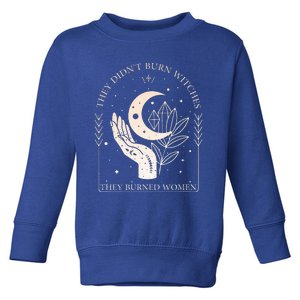 They DidnT Burn Witches They Burned Women Witchy Feminist Toddler Sweatshirt