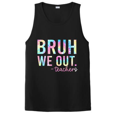 Tie Dye Bruh We Out Teacher Summer Break Last Day Of School PosiCharge Competitor Tank