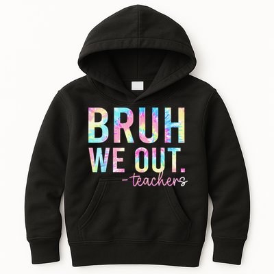 Tie Dye Bruh We Out Teacher Summer Break Last Day Of School Kids Hoodie