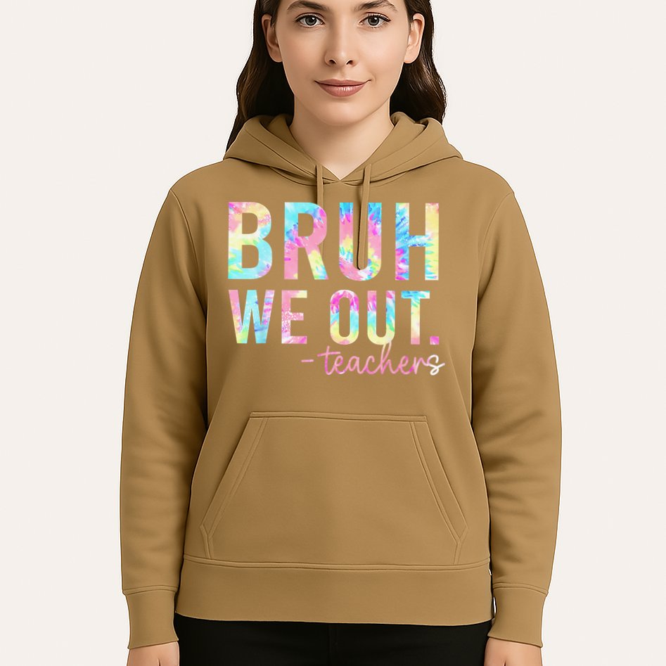 Tie Dye Bruh We Out Teacher Summer Break Last Day Of School Hoodie