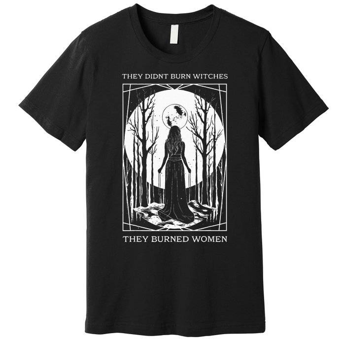 They Didnt Burn Witches They Burned Women Witch Feminist Premium T-Shirt