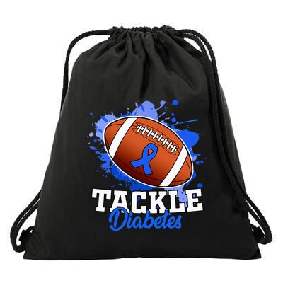 Tackle Diabetic Blue Diabetes Type 1 Awareness Warrior  Drawstring Bag