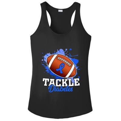 Tackle Diabetic Blue Diabetes Type 1 Awareness Warrior  Ladies PosiCharge Competitor Racerback Tank