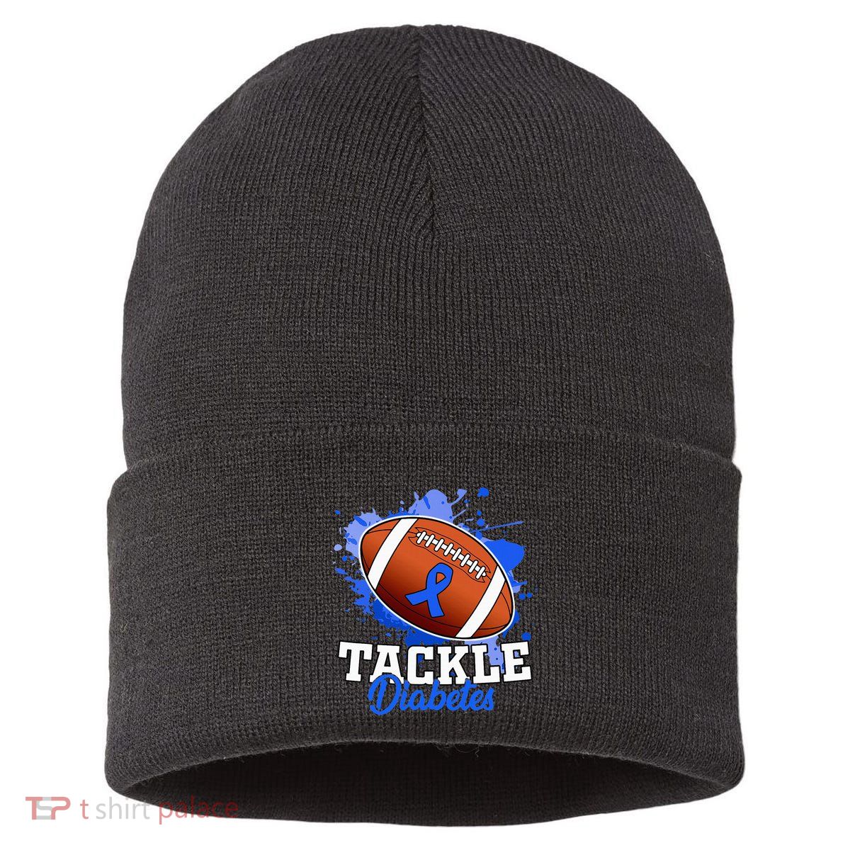 Tackle Diabetic Blue Diabetes Type 1 Awareness Warrior  Sustainable Knit Beanie