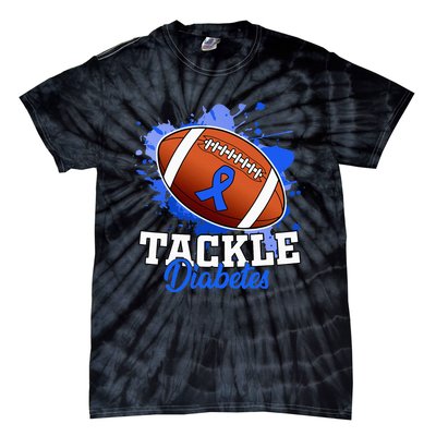 Tackle Diabetic Blue Diabetes Type 1 Awareness Warrior  Tie-Dye T-Shirt