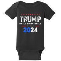 Trump Drill Baby Drill 2024 Baby Bodysuit