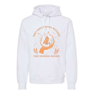 They Didnt Burn Witches They Burned Women Feminist Witch Premium Hoodie