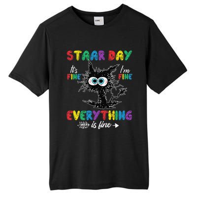 Test Day Black Cat Teacher Student Staar Testing Day Tall Fusion ChromaSoft Performance T-Shirt