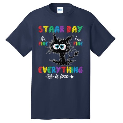 Test Day Black Cat Teacher Student Staar Testing Day Tall T-Shirt