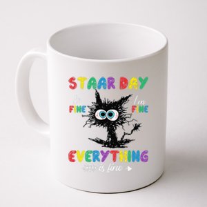 Test Day Black Cat Teacher Student Staar Testing Day Coffee Mug