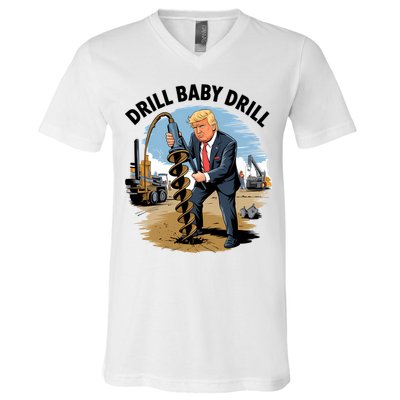 Trump Drill Baby Drill V-Neck T-Shirt