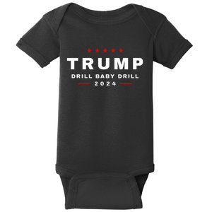 Trump Drill Baby Drill 2024 Usa Maga Republican Baby Bodysuit