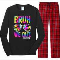 Tie Dye Bruh We Out Teachers Summer Last Day Of School Gift Long Sleeve Pajama Set