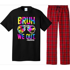 Tie Dye Bruh We Out Teachers Summer Last Day Of School Gift Pajama Set