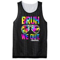 Tie Dye Bruh We Out Teachers Summer Last Day Of School Gift Mesh Reversible Basketball Jersey Tank