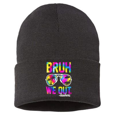 Tie Dye Bruh We Out Teachers Summer Last Day Of School Gift Sustainable Knit Beanie