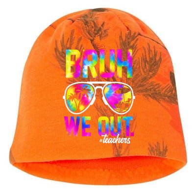 Tie Dye Bruh We Out Teachers Summer Last Day Of School Gift Kati - Camo Knit Beanie