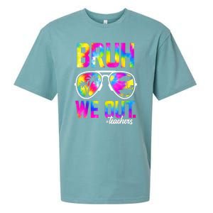 Tie Dye Bruh We Out Teachers Summer Last Day Of School Gift Sueded Cloud Jersey T-Shirt