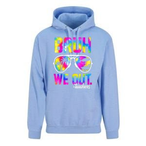 Tie Dye Bruh We Out Teachers Summer Last Day Of School Gift Unisex Surf Hoodie