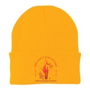 They Didnt Burn Witches They Burned Women Witchy Feminist Knit Cap Winter Beanie