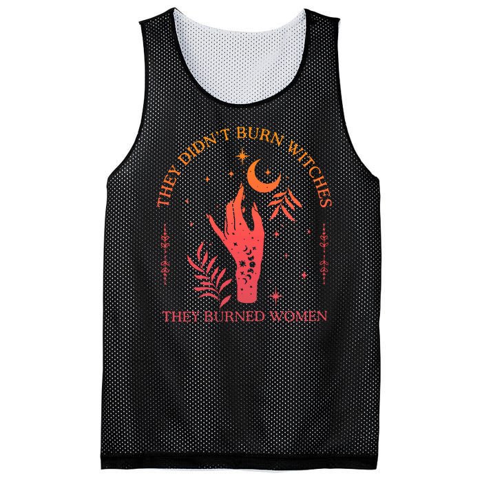 They Didnt Burn Witches They Burned Women Witchy Feminist Mesh Reversible Basketball Jersey Tank