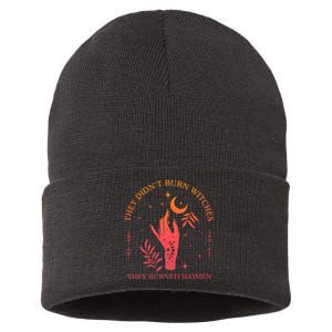 They Didnt Burn Witches They Burned Women Witchy Feminist Sustainable Knit Beanie