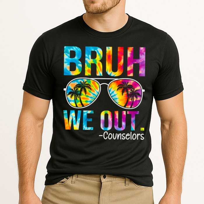 Tie Dye Bruh We Out Counselors Last Day Of School Cooling Performance Crew T-Shirt