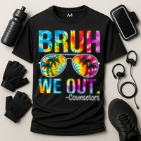 Tie Dye Bruh We Out Counselors Last Day Of School Cooling Performance Crew T-Shirt