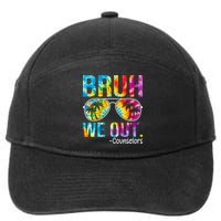 Tie Dye Bruh We Out Counselors Last Day Of School 7-Panel Snapback Hat