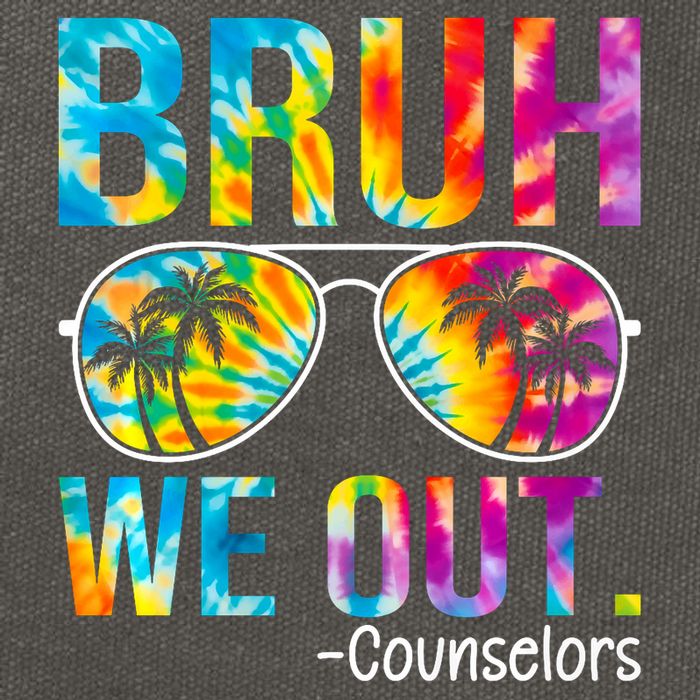 Tie Dye Bruh We Out Counselors Last Day Of School Cotton Canvas Backpack