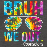 Tie Dye Bruh We Out Counselors Last Day Of School Vector Backpack