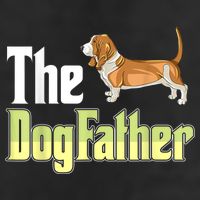 The Dogfather Basset Hound Funny Dog Owner Father’ Day 7 Panel Mesh Trucker Snapback Hat