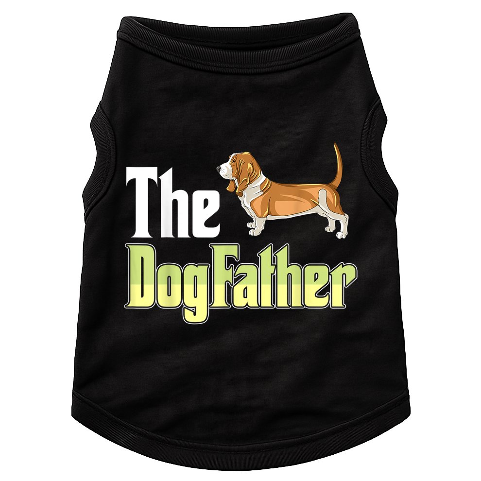 The Dogfather Basset Hound Funny Dog Owner Father’ Day Doggie Tank