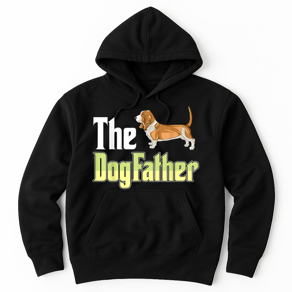 The Dogfather Basset Hound Funny Dog Owner Father’ Day Hoodie