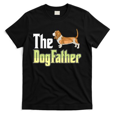 The Dogfather Basset Hound Funny Dog Owner Father’ Day T-Shirt