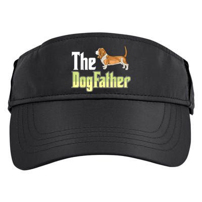 The Dogfather Basset Hound Funny Dog Owner Father’ Day Adult Drive Performance Visor