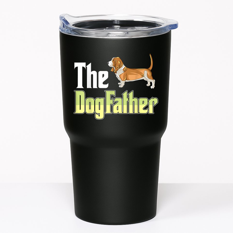The Dogfather Basset Hound Funny Dog Owner Father’ Day Tumbler