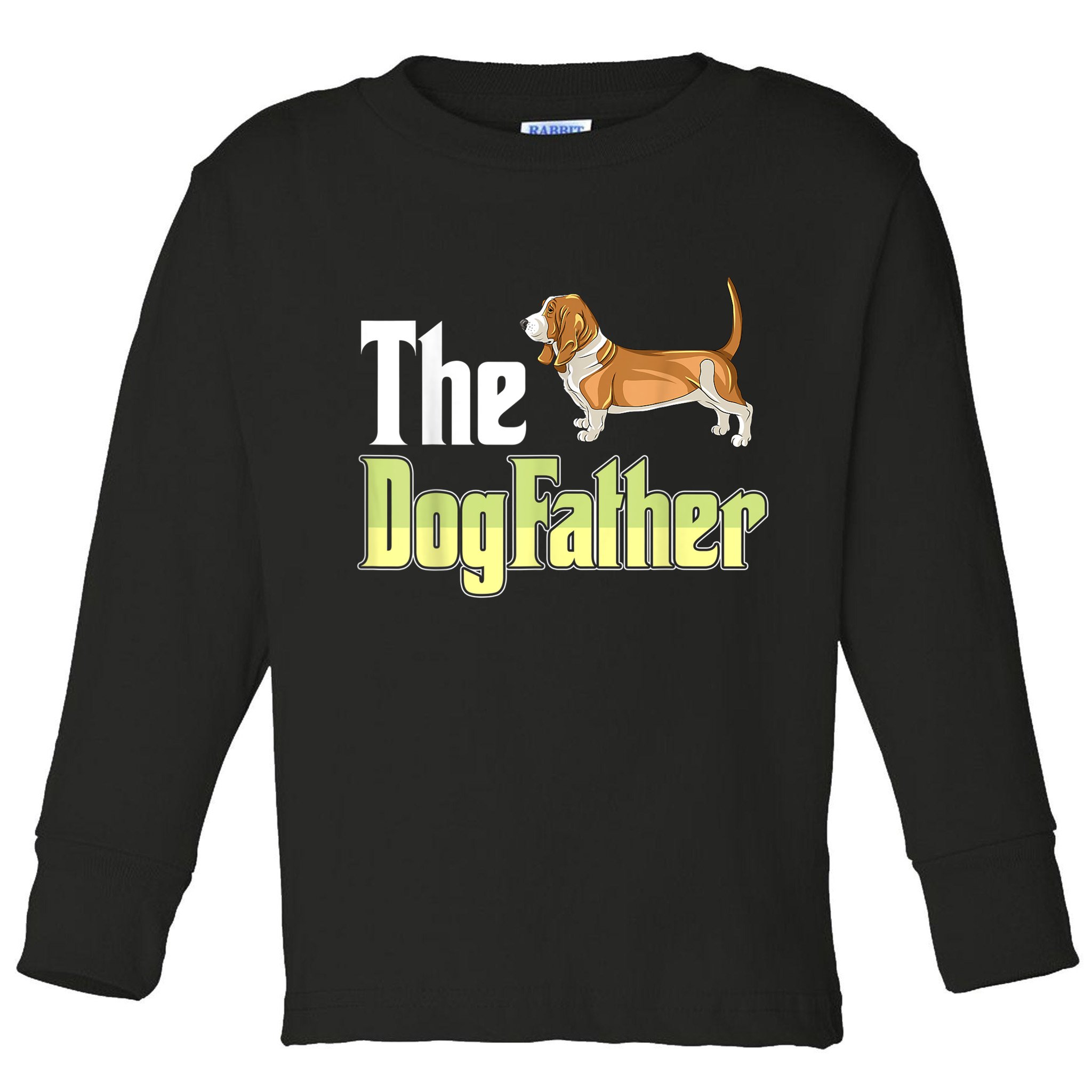 The Dogfather Basset Hound Funny Dog Owner Father’ Day Toddler Long Sleeve Shirt