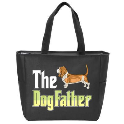 The Dogfather Basset Hound Funny Dog Owner Father’ Day Zip Tote Bag