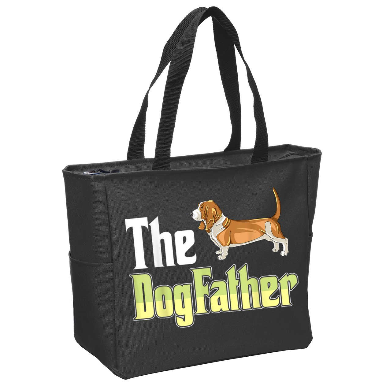 The Dogfather Basset Hound Funny Dog Owner Father’ Day Zip Tote Bag