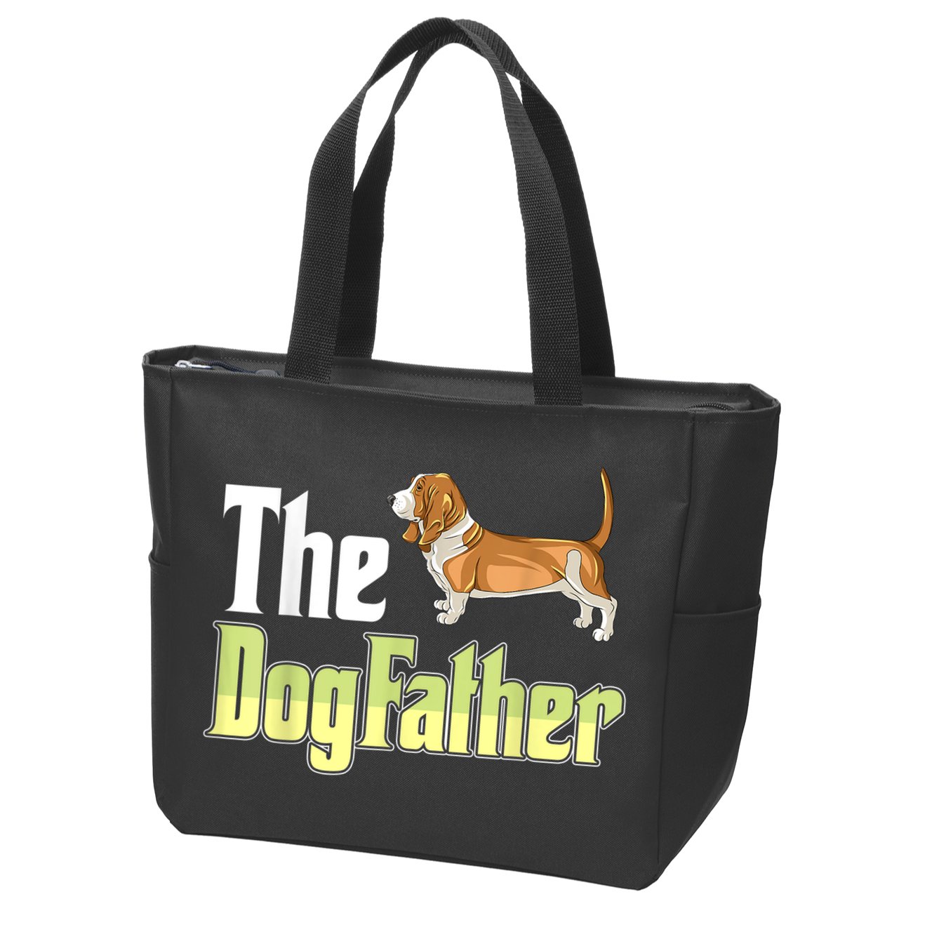 The Dogfather Basset Hound Funny Dog Owner Father’ Day Zip Tote Bag