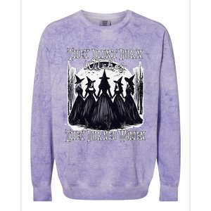 They DidnT Burn Witches They Burned Women Witch Halloween Colorblast Crewneck Sweatshirt