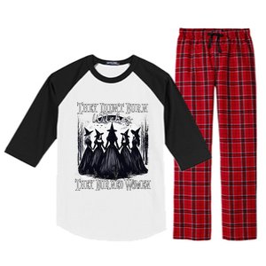 They DidnT Burn Witches They Burned Women Witch Halloween Raglan Sleeve Pajama Set