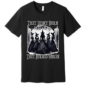 They DidnT Burn Witches They Burned Women Witch Halloween Premium T-Shirt