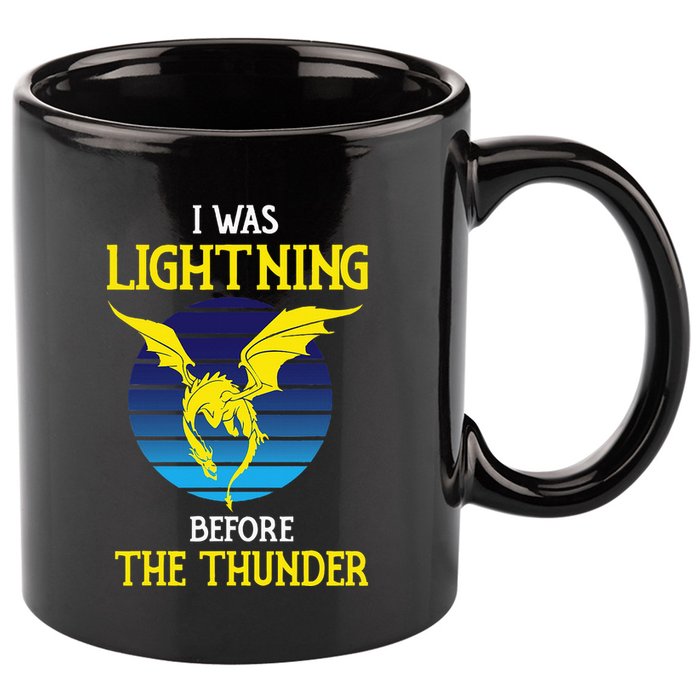 Thunder Dragon Birthday 11oz C Handle Ceramic Mug