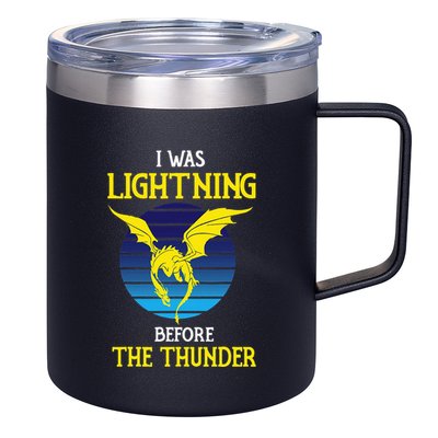 Thunder Dragon Birthday 12oz Stainless Steel Coffee Mug